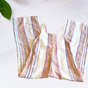 Pink Chicken Stripe Jumpsuit